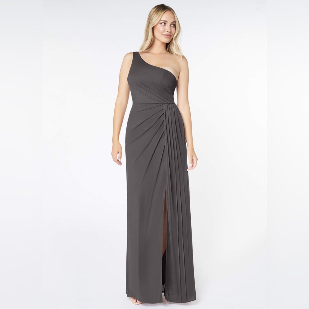 Azazie Jhene Dress - Size A2 Steel Gray